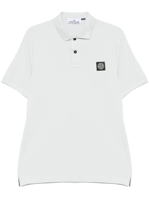 Stone Island Polo vestibilità slim con patch Compass Stone Island | K1S1522002SCS0017V0041 SKY BLUE